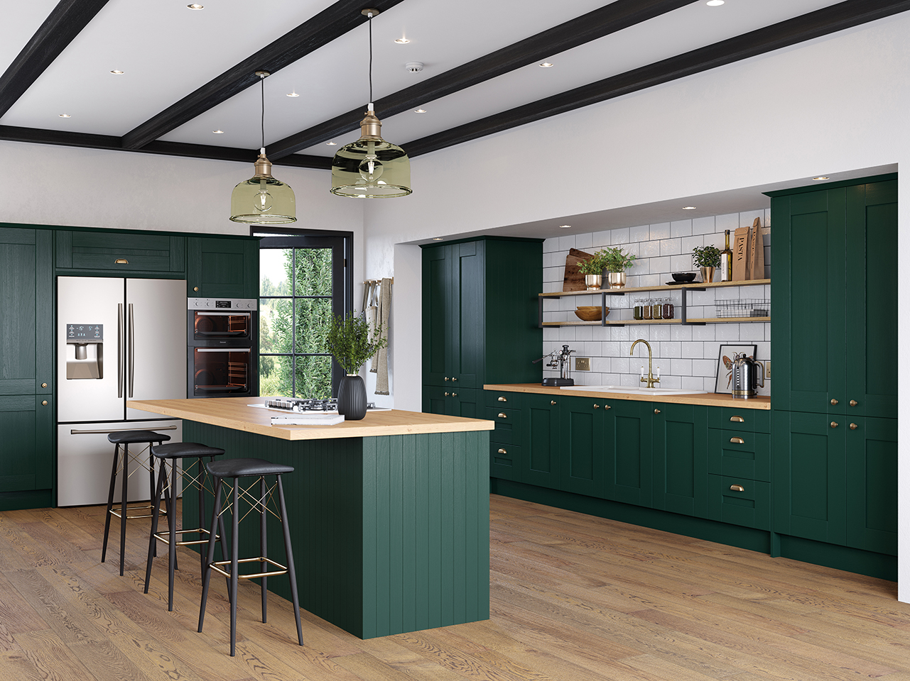 Cartmel kitchen fir green