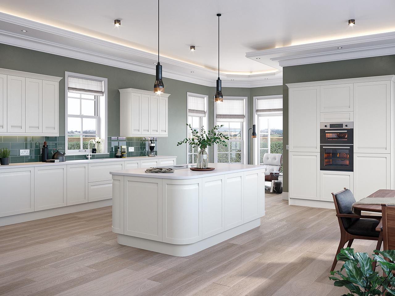 Grantham Kitchen in White
