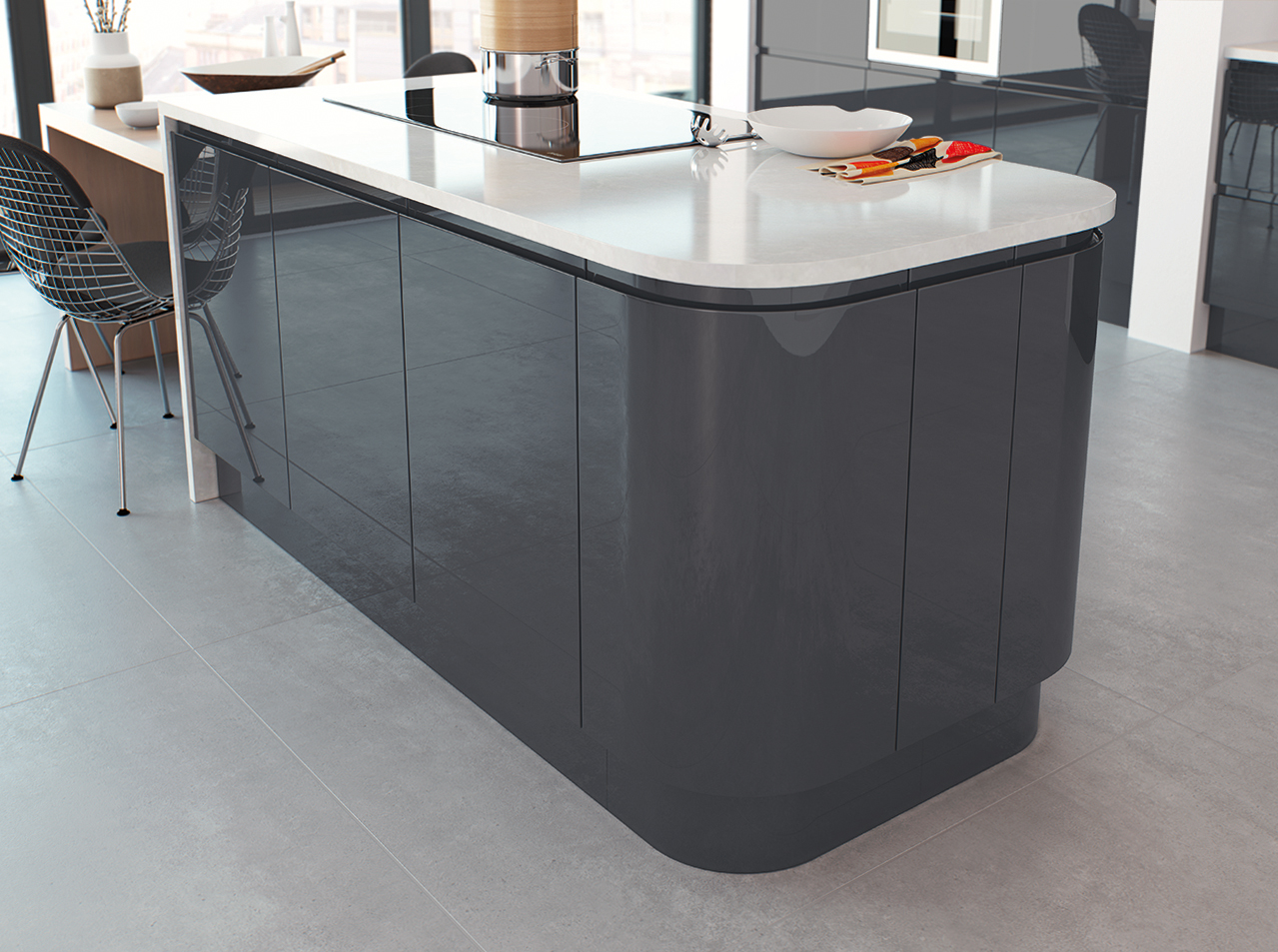 Lucente kitchen gloss anthracite