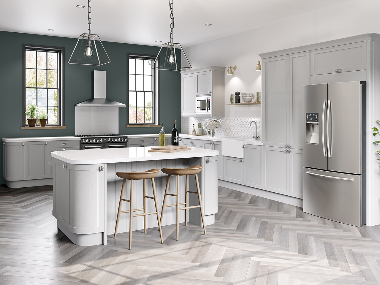 Newmarket kitchen light grey