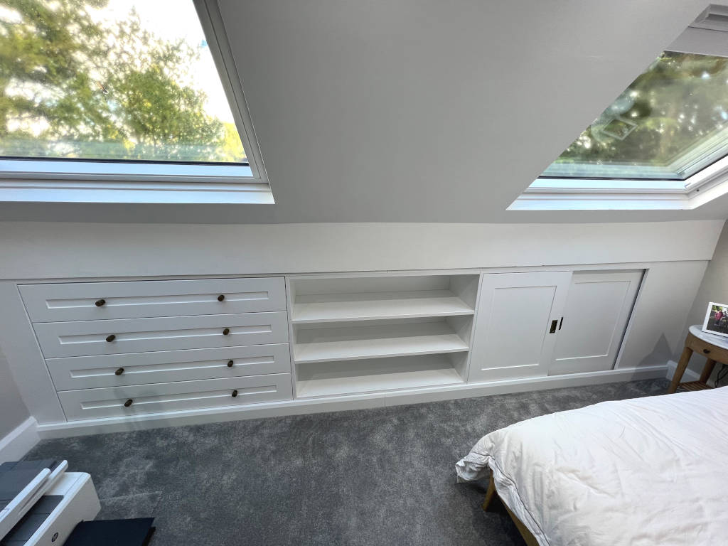 Attic bedroom storage