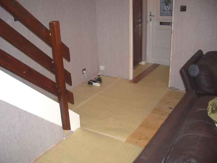 Wooden flooring installation