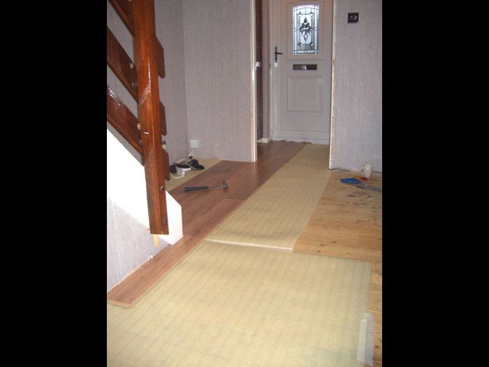 Wooden flooring installation