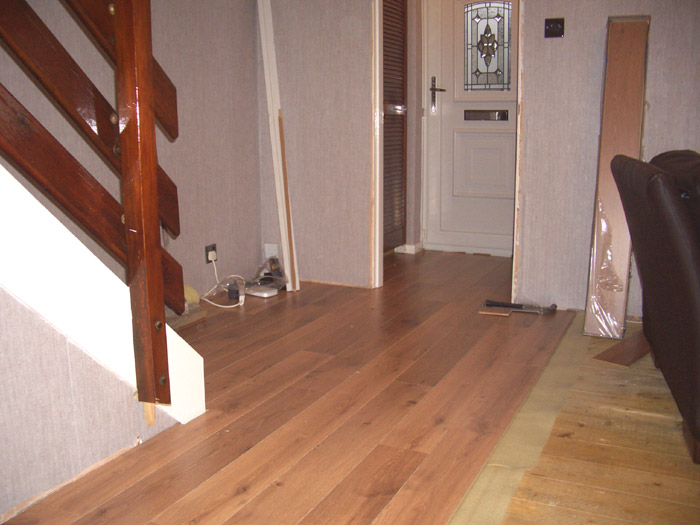 Wooden flooring installation